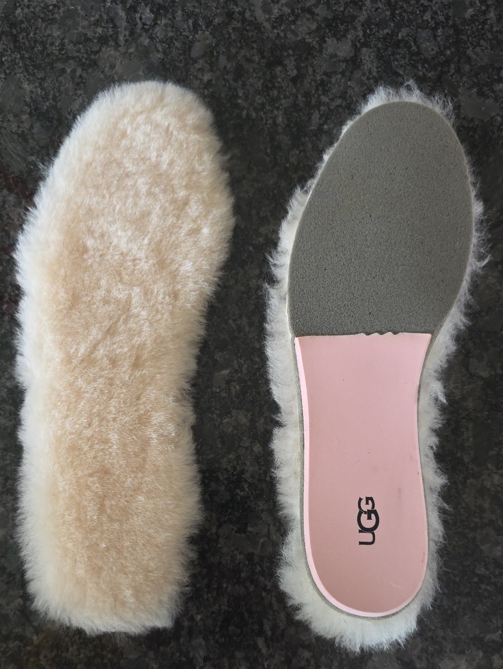UGG Women's Pink and Cream Shearling Insoles